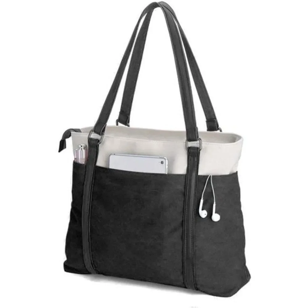 🌺Women Laptop Tote Bag for Work Lightweight Canvas 🩷15.6 Inch Handbag Purse